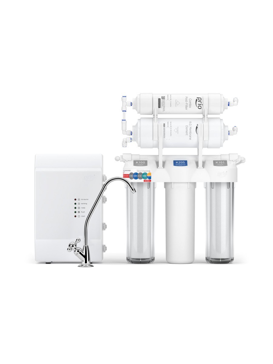 Система обратного осмоса Prio Новая Вода Praktic Osmos Stream OUD600 применяется для эффективной очистки воды, удаляет вредные примеси и делает воду безопасной для питья.